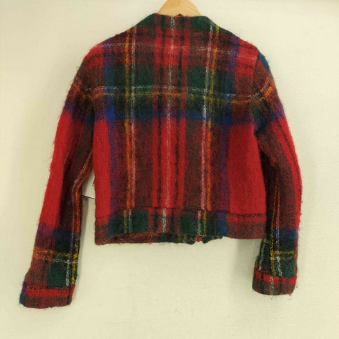 ヒステリックグラマー HYSTERIC GLAMOUR 90s 初期タグ スコットランド製 ジップモヘア チェックジャケット レディース FREE