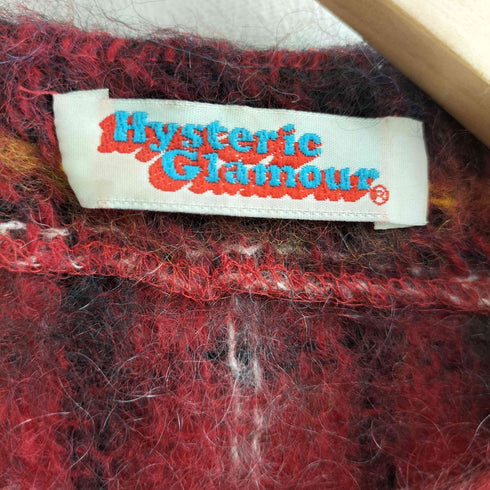ヒステリックグラマー HYSTERIC GLAMOUR 90s 初期タグ スコットランド製 ジップモヘア チェックジャケット レディース FREE