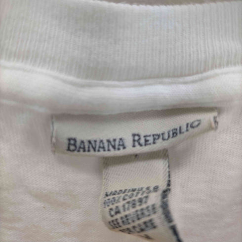 バナナリパブリック BANANA REPUBLIC USA製 シングルステッチ プリントクルーネックTシャツ レディース JPN:M