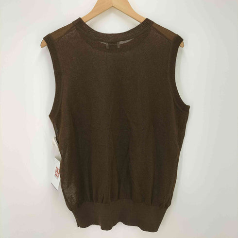 ユナイテッドアローズグリーンレーベルリラクシング UNITED ARROWS green label relaxing 24SS ペーパー ノースリーブ プルオーバー ニット ウォッシャブル レディース FREE