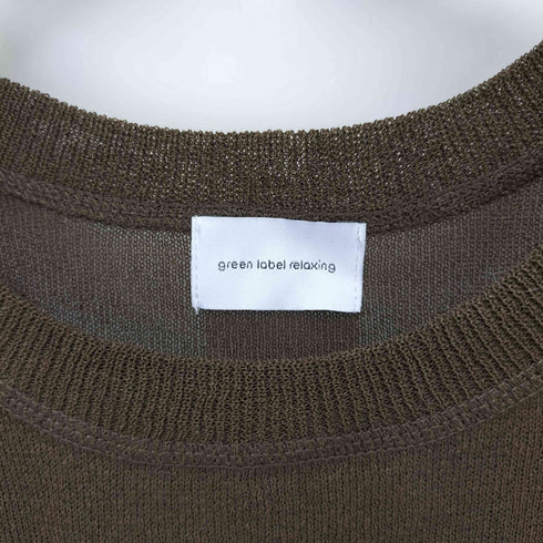 ユナイテッドアローズグリーンレーベルリラクシング UNITED ARROWS green label relaxing 24SS ペーパー ノースリーブ プルオーバー ニット ウォッシャブル レディース FREE