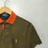 ポロバイラルフローレン Polo by RALPH LAUREN CUSTOM FIT ポニー刺繍 袖ワッペン スナップボタン S/S ポロシャツ メンズ import:XS