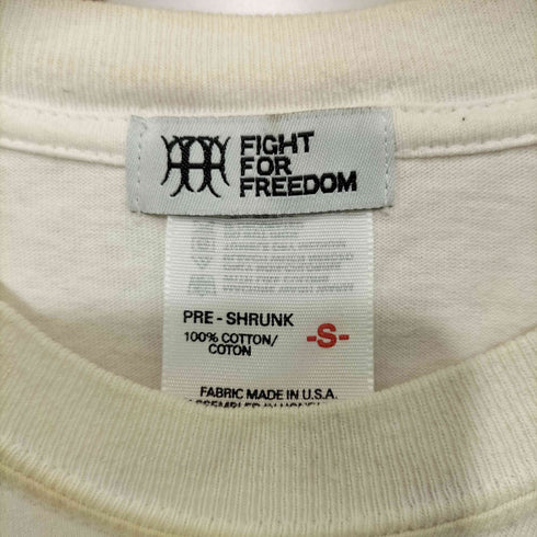 FIGHT FOR FREEDOM USA製 格闘技 両面プリント クルーネック Tシャツ メンズ import:S