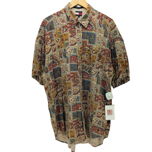 トミーヒルフィガー TOMMY HILFIGER 総柄 半袖 レーヨンシャツ メンズ import:M