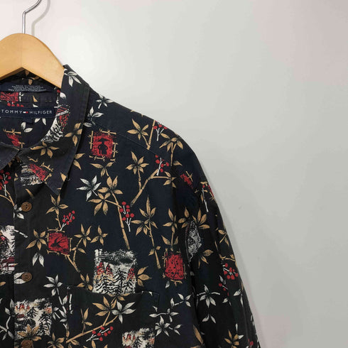 トミーヒルフィガー TOMMY HILFIGER 00S 総柄 アロハシャツ メンズ import:XL