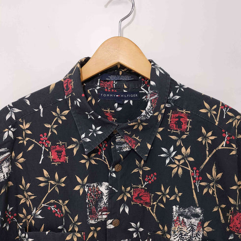 トミーヒルフィガー TOMMY HILFIGER 00S 総柄 アロハシャツ メンズ import:XL