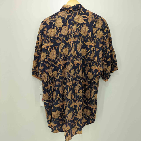 トミーヒルフィガー TOMMY HILFIGER コットンリネン 総柄 半袖 ボタンダウンシャツ メンズ import:L