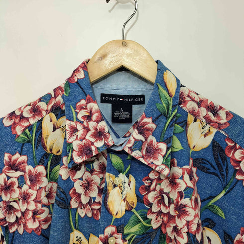 トミーヒルフィガー TOMMY HILFIGER 花柄 半袖 アロハシャツ メンズ import:L