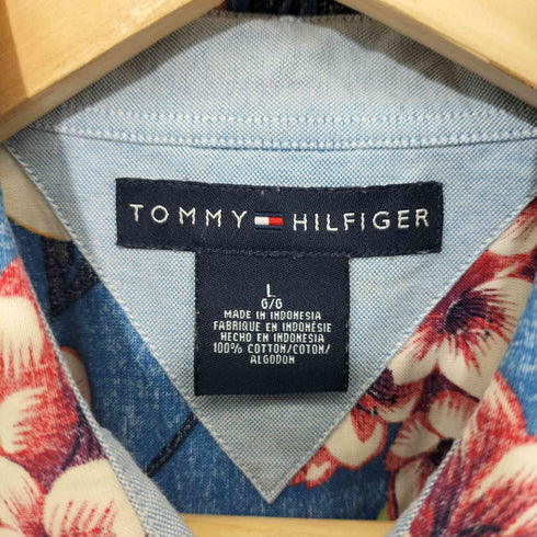 トミーヒルフィガー TOMMY HILFIGER 花柄 半袖 アロハシャツ メンズ import:L