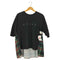 TRUNO by NOISE MAKER ロゴプリント プリーツ切替 Tシャツ レディース 36