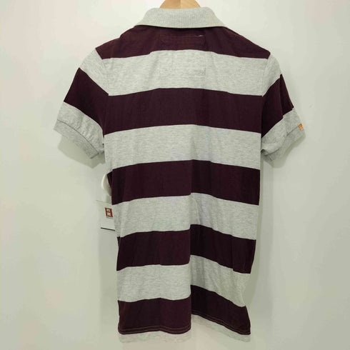 スーパードライ Superdry 極度乾燥(しなさい) ロゴワッペン ボーダー S/S ポロシャツ メンズ import:S