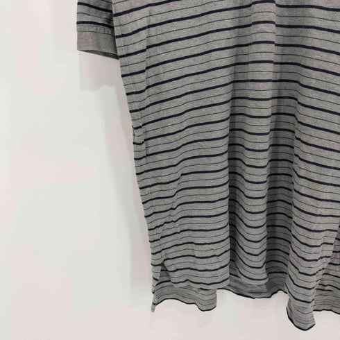 トミーヒルフィガー TOMMY HILFIGER エンブレム刺繍 ボーダー ポロシャツ メンズ import:XXL