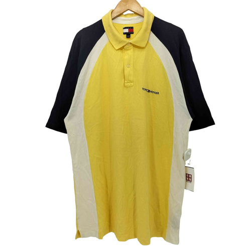 トミーヒルフィガー TOMMY HILFIGER ラグランスリーブ 半袖 ポロシャツ メンズ import:XXL