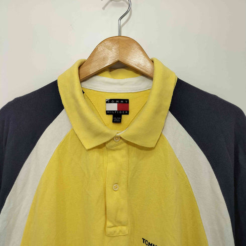 トミーヒルフィガー TOMMY HILFIGER ラグランスリーブ 半袖 ポロシャツ メンズ import:XXL