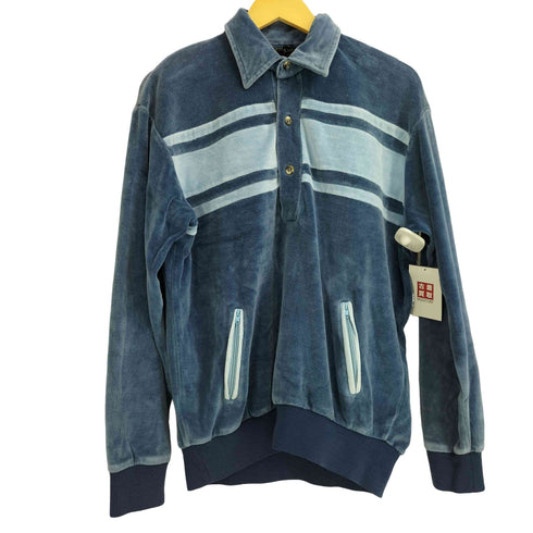 J.C.Penney 70s 長袖 ベロアポロ スウェット メンズ import:L