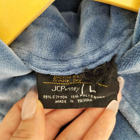 J.C.Penney 70s 長袖 ベロアポロ スウェット メンズ import:L