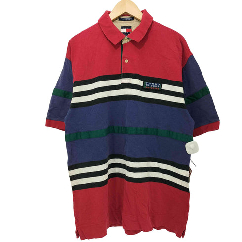 トミーヒルフィガー TOMMY HILFIGER OUTDOORS マルチカラー 半袖 ポロシャツ メンズ import:L