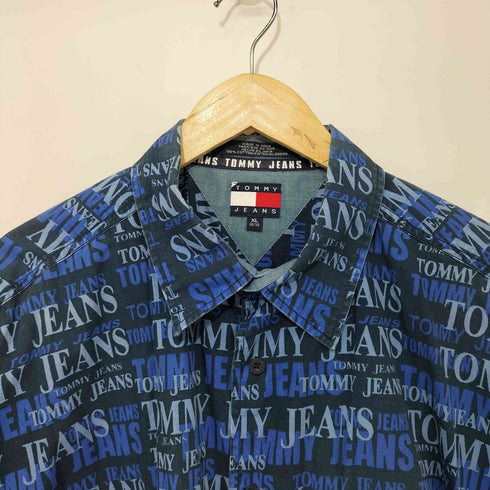 トミージーンズ tommy jeans ロゴグラフィックプリント 半袖シャツ メンズ import:XL