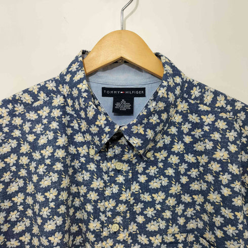トミーヒルフィガー TOMMY HILFIGER 00S フラワープリント 半袖シャツ メンズ import:XL