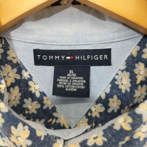 トミーヒルフィガー TOMMY HILFIGER 00S フラワープリント 半袖シャツ メンズ import:XL