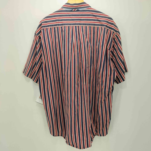 トミーヒルフィガー TOMMY HILFIGER ストライプ 半袖BDシャツ メンズ import:XL