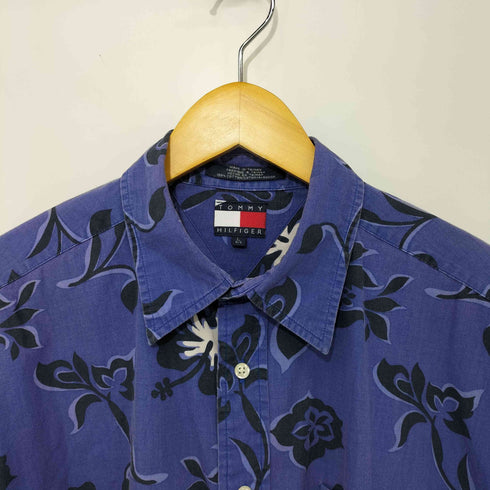 トミーヒルフィガー TOMMY HILFIGER フラワープリント 半袖シャツ メンズ import:L