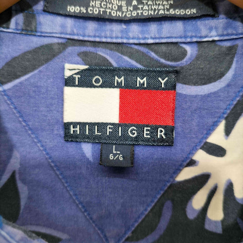 トミーヒルフィガー TOMMY HILFIGER フラワープリント 半袖シャツ メンズ import:L