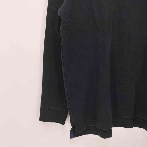 ブラックアンドホワイト BLACK&WHITE ロゴ刺繍 鹿の子 長袖ポロシャツ SLIM FIT メンズ JPN:L