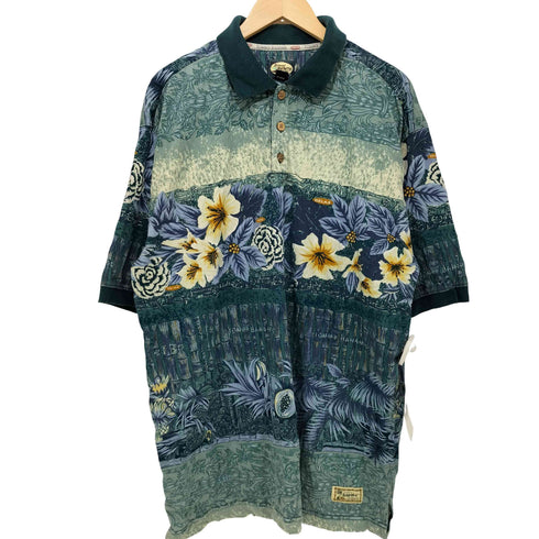 トミーバハマ Tommy Bahama フラワープリント 半袖ポロシャツ メンズ import:L
