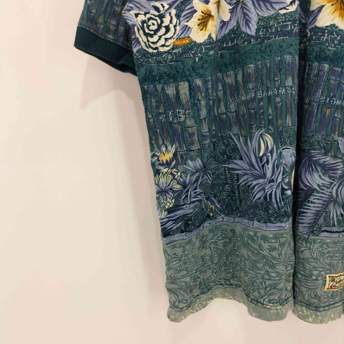 トミーバハマ Tommy Bahama フラワープリント 半袖ポロシャツ メンズ import:L