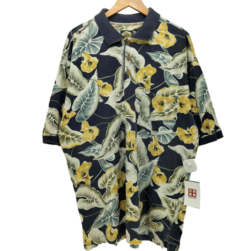 トミーバハマ Tommy Bahama フラワープリント 半袖ポロシャツ メンズ import:L