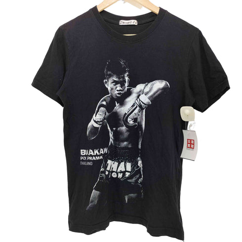 人物プリント ショートスリーブクルーネックTシャツ メンズ import:S