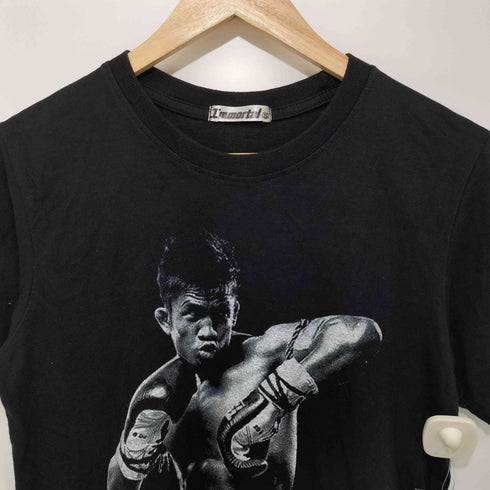 人物プリント ショートスリーブクルーネックTシャツ メンズ import:S