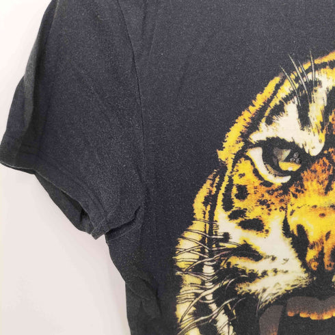 DRESSCAMP y2k ラインストーン 虎プリント ショートスリーブクルーネックTシャツ メンズ JPN:46