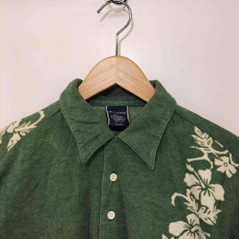 チャンピオン Champion ハイビスカス柄 半袖ポロシャツ メンズ JPN:L