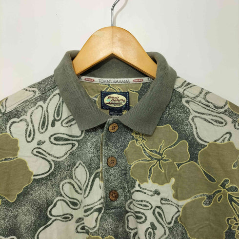 トミーバハマ Tommy Bahama フラワープリント 半袖ポロシャS メンズ import:S