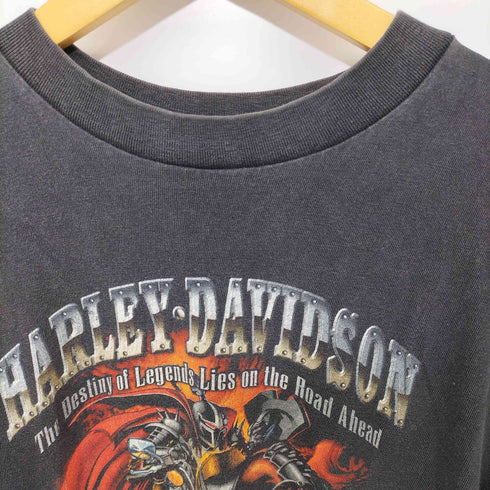 ハーレーダビッドソン HARLEY-DAVIDSON 90-2000s ナイト バイク プリント ショートスリーブ クルーネックTシャツ メンズ