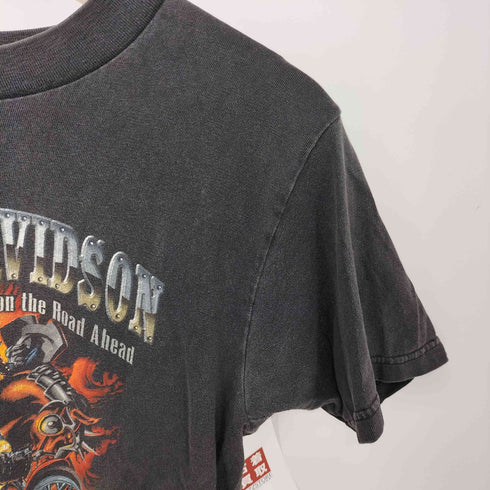 ハーレーダビッドソン HARLEY-DAVIDSON 90-2000s ナイト バイク プリント ショートスリーブ クルーネックTシャツ メンズ