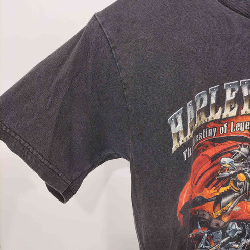 ハーレーダビッドソン HARLEY-DAVIDSON 90-2000s ナイト バイク プリント ショートスリーブ クルーネックTシャツ メンズ