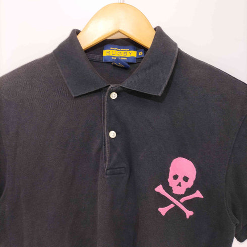ラグビーラルフローレン Rugby Ralph Lauren 髑髏刺繍 鹿の子 S/S ポロシャツ メンズ import:XS