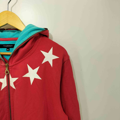 トミー TOMMY 星柄 フルジップパーカー メンズ import:XL