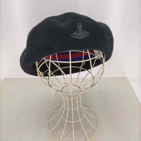 ヴィヴィアンウエストウッド Vivienne Westwood ウール オーブ刺繍 ベレー帽 レディース M~S