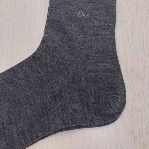 クリスチャンディオール Christian Dior ロゴ刺繍 ソックス 靴下 メンズ 25-26