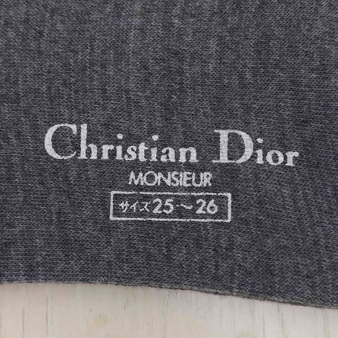 クリスチャンディオール Christian Dior ロゴ刺繍 ソックス 靴下 メンズ 25-26