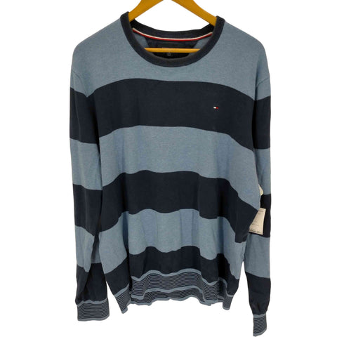トミーヒルフィガー TOMMY HILFIGER ロゴ刺繍ボーダーニット メンズ import:XL