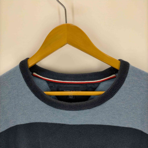 トミーヒルフィガー TOMMY HILFIGER ロゴ刺繍ボーダーニット メンズ import:XL