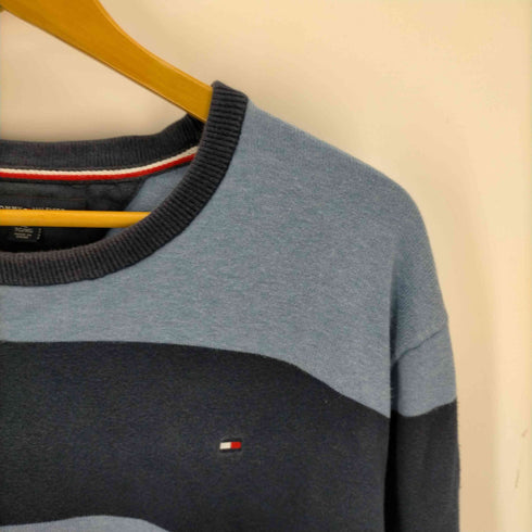 トミーヒルフィガー TOMMY HILFIGER ロゴ刺繍ボーダーニット メンズ import:XL