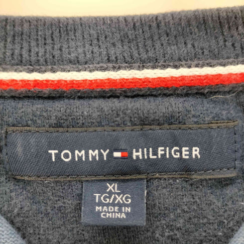 トミーヒルフィガー TOMMY HILFIGER ロゴ刺繍ボーダーニット メンズ import:XL