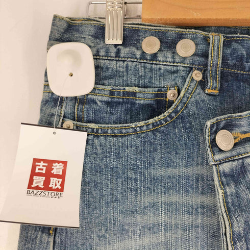 ウォッシュ加工デニム 変形デザインスカート レディース