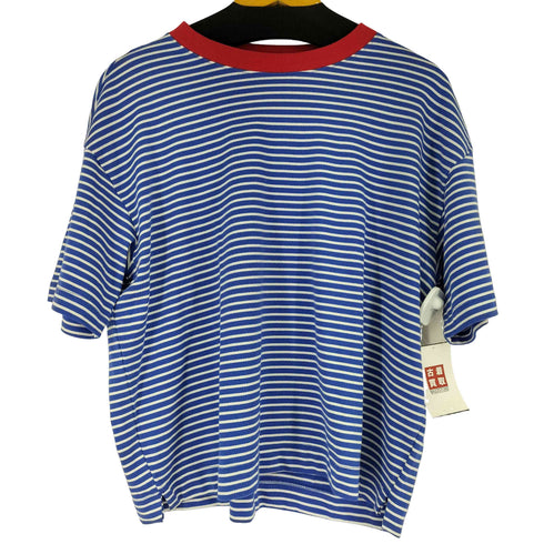 ギャップ Gap ボーダーコットン S/S Tシャツ レディース import:M